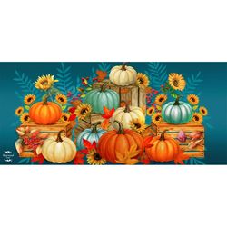 Briarwood Lane 22 in. W X 10 in. L Multi-Color Autumn Pumpkin Crates Polyester Door Mat