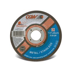 CGW 4-1/2 in. D X 7/8 in. X .045 in. thick Aluminum Oxide Cut-Off Wheel 1 pc
