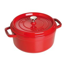 Staub Cast Iron Dutch Oven 9.45 in. 4 qt Cherry