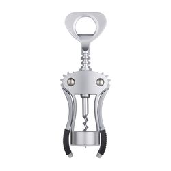 Final Touch Black/Silver Zinc Alloy Corkscrew