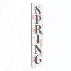 P Graham Dunn Multicolored Wood 47 in. H X 10.5 in. L X 1 in. W Spring Porch Sign