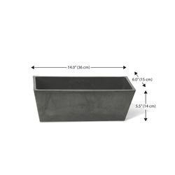 Algreen 5.5 in. H X 6 in. W X 14 in. D Plastic Windowsill Planter Slate