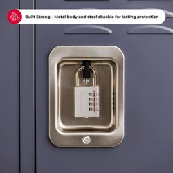 Master Lock 1-9/16 in. W Metal 4-Digit Combination Combination Padlock