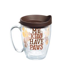 Tervis 16 oz Multicolored BPA Free My Kids Have Paws Mug with Lid