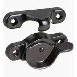 Ives Black Aluminum Window Lock 1 pk