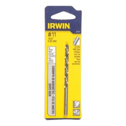 IRWIN #11 X 3-1/2 in. L High Speed Steel Wire Gauge Bit Straight Shank 1 pc