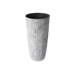 Algreen 28 in. H X 14 in. D Plastic Bark Planter White