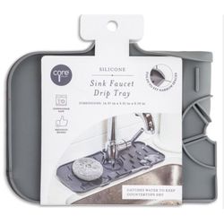 Core Home 14.57 in. L X 5.51 in. W X 0.19 in. H Silicone Sink Faucet Drip Tray