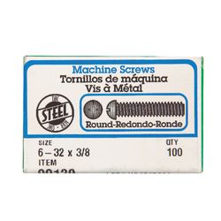 HILLMAN No. 6-32 Ga. X 3/8 in. L Combination Round Head Zinc-Plated Steel Machine Screws 100 pk