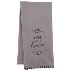 Karma Gifts Black/Gray Cotton Modern Farmhouse Tea Towel 1 pk