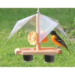 Songbird Essentials Oriole Wood Fruit and Nut Bird Feeder