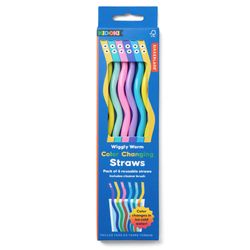 Kikkerland Kidoki Multi Polypropylene ColorChang Straws
