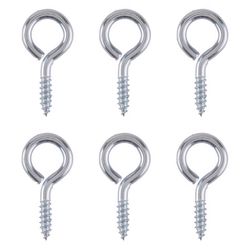 Ace 3/16 in. D X 1-5/8 in. L Zinc-Plated Steel Screw Eye 60 lb. cap. 6 pk