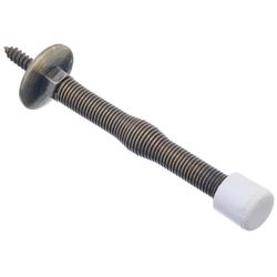 Ace 3 in. W Metal Antique Gold Spring Door Stop Mounts to door and wall 0 in.