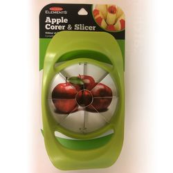 Culinary Elements Green/Silver Stainless Steel Apple Corer and Slicer