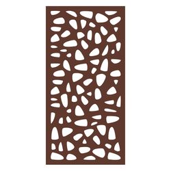 Modinex 72 in. H X 36 in. L Wood Poly Composite Garden Decorative Fence Panel Espresso