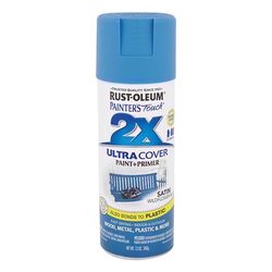 Rust-Oleum Painter's Touch 2X Ultra Cover Satin Wildflower Blue Paint+Primer Spray Paint 12 oz
