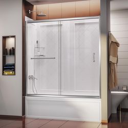 DreamLine Infinity-Z 60 in. H X 32 in. W X 60 in. L White Tub Door and Backwalls: Tub Backwall Kit