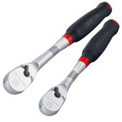 CRAFTSMAN V-Series 3/8 and 1/2 in. drive Comfort Grip Ratchet Set 96 teeth