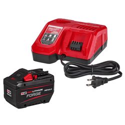 Milwaukee M18 REDLITHIUM HD 12 Ah Lithium-Ion Battery and Charger 2 pc