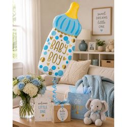 Anagram Balloons Boy Baby Bottle Foil Balloon 1 pk