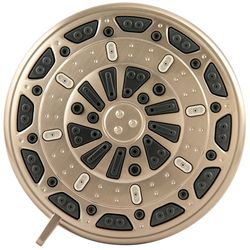 PlumbCraft Brushed Nickel ABS 3 settings Showerhead 2 gpm