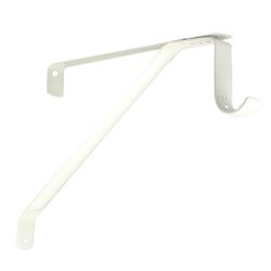 Knape & Vogt John Sterling White Steel Shelf/Rod Bracket 12 Ga. 10 in. L 250 lb