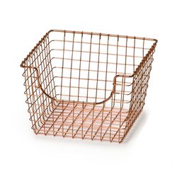 Spectrum Scoop 13 in. L X 12 in. W X 8 in. H Copper Wire Basket