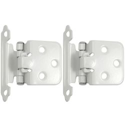 Laurey 1-5/8 in. W X 2-3/4 in. L White Steel Self-Closing Hinge 2 pk