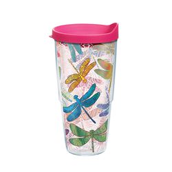Tervis 24 oz Multicolored BPA Free Dragonfly Mandala Tumbler with Lid