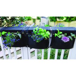 Smart Pot WallFlowers 18 in. H X 16 in. W X 16 in. D X 16 in. D Geo-Thermal Fabric Saddle Grow Bag P