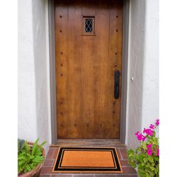 KAF Home 17 in. W X 30 in. L Blue/Beige Coir Door Mat