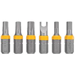 DeWalt Max Fit Assorted Assorted X 1 in. L Security Bit Set Steel 6 pk