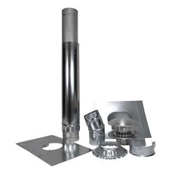 Mr. Heater 37 in. H X 6.5 in. L X 4 in. D Silver/White Stainless Steel Vent Kit