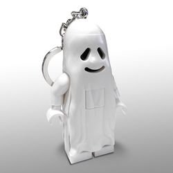 LEGO Minifigures Plastic White Ghost Keychain w/LED Light