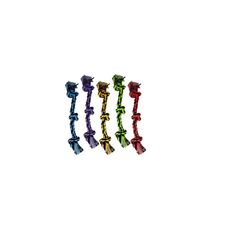 Multipet Nuts For Knots For Dog Assorted Cotton 3-Knot Rope Dog Toy 1 pk