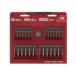 Ace AA/AAA Alkaline Batteries 26 pk Carded