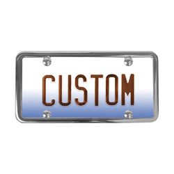 Custom Accessories Silver Metal License Plate Frame