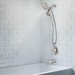 Moen Mikah 1-Handle Brushed Nickel Tub and Shower Faucet