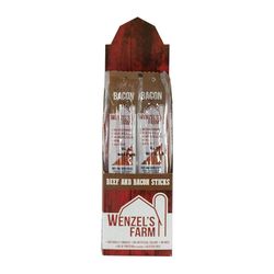 Wenzel's Farm Beef and Bacon Beef Stick 2 oz Pouch