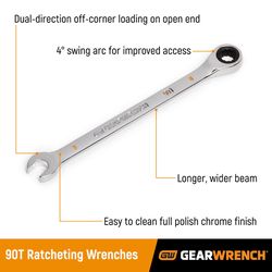GEARWRENCH 18 mm 12 Point Metric Ratcheting Combination Wrench 9.33 in. L 1 pc