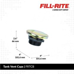 Fill-Rite Steel Vented Tank Cap With Base