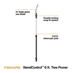 Fiskars XtendControl 72 in. Steel Curved Tree Pruner
