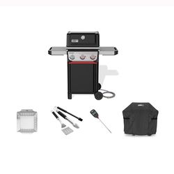 Weber Spirit E-325 NG Grill Bundle: Grill, Cover, Thermometer, Tools, Basket