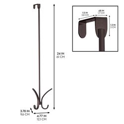 iDesign 2.5 in. H X 7.2 in. W X 25.75 in. L Steel Over The Door Hanger Holder