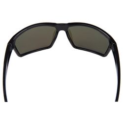 Seachoice Sentry Sunglasses Unisex Shiny Black Frame Blue Mirror Lens Polarized