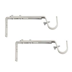 Kenney Satin Nickel Silver Modern/Contemporary Adjustable Bracket 3/4 in. L