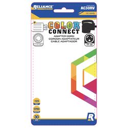 Reliance Controls Color Connect 10/3 SJTW 120 V 12 in. L Adapter Cord