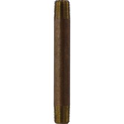 Anderson Metals 1/8 in. MPT in. X 1/8 in. D MPT Red Brass Nipple 2 in. L