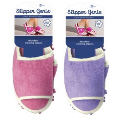 Evri Slipper Genie Microfiber Cleaning Slippers 5 in. W X 12 in. L 1 pk